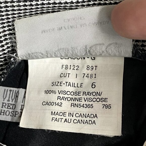 5/$25 Vintage Bianca Houndstooth Pencil Skirt XS - Picture 5 of 13